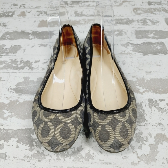 Coach Adessa Women's Signature Print Slip On Comfy Casual Ballet Flats O738 - Picture 1 of 13